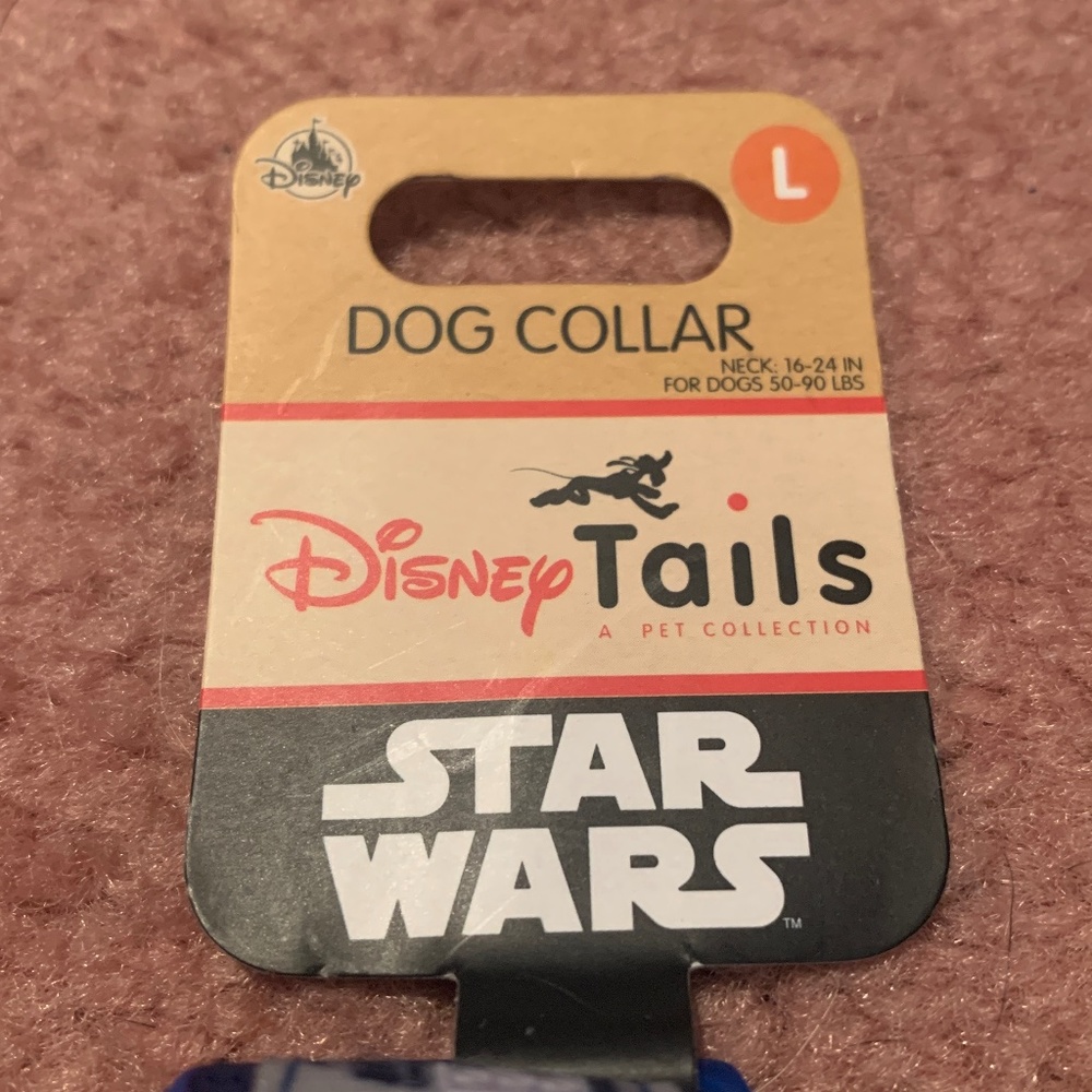 NWT DISNEY TAILS STAR WARS DOG COLLAR SZ L